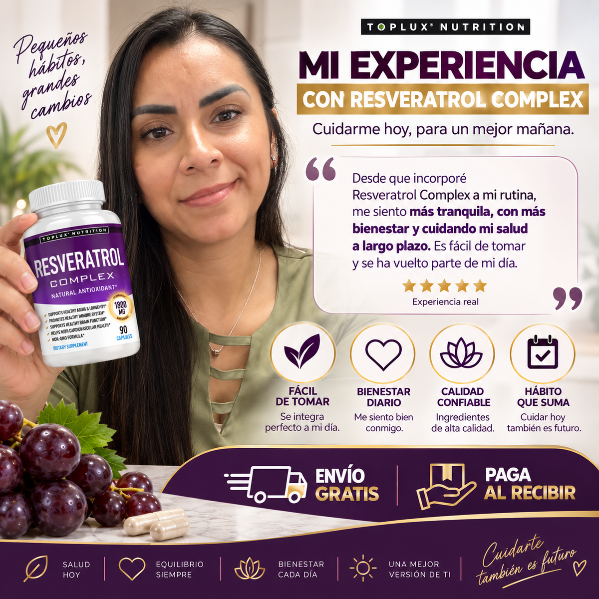 Suplemento Resveratrol Complex Toplux 90