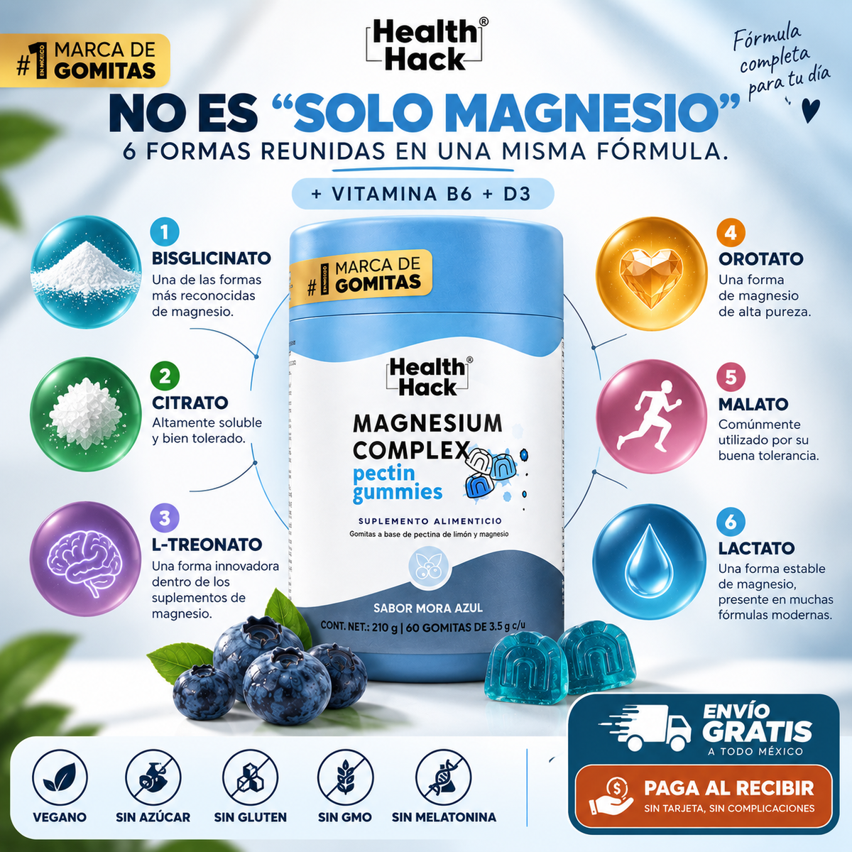GomiComplex® Sabor Mora | 60 Gomitas
